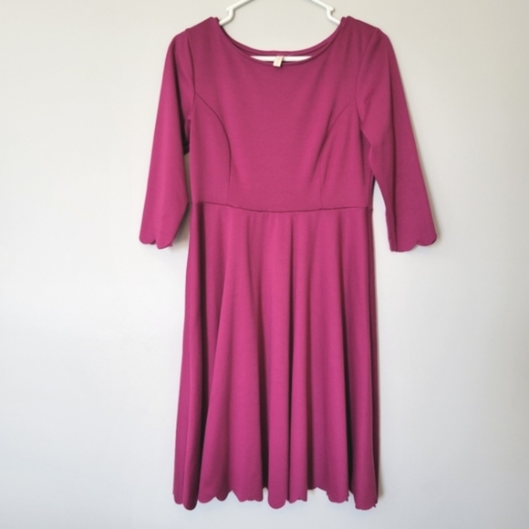 Pinkblush Dresses & Skirts - PinkBlush Magenta Scalloped Hem Maternity Dress | M
